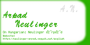 arpad neulinger business card